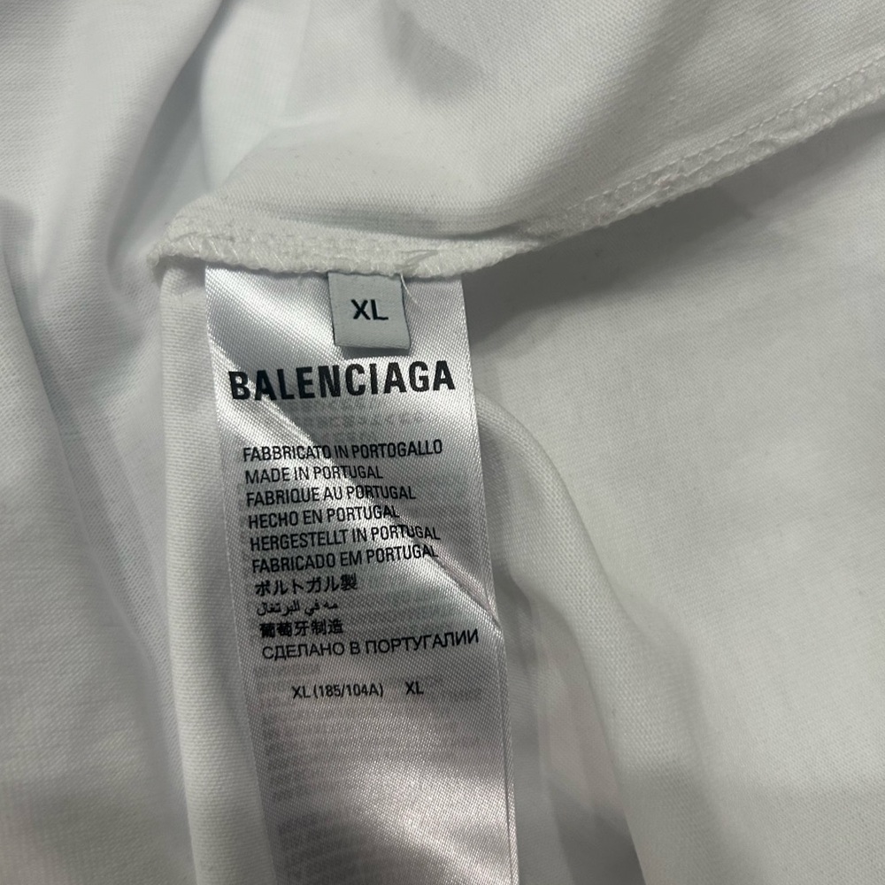 Balenciaga Splatter Oversized Mens White Shirt Size XL - Picture 3 of 3